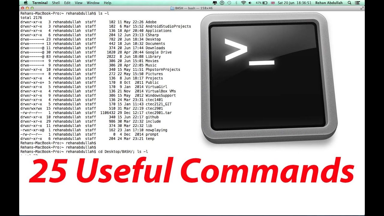 Mac terminal commands cheat sheet